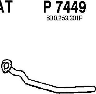 Fenno P7449 - Труба вихлопного газу autocars.com.ua