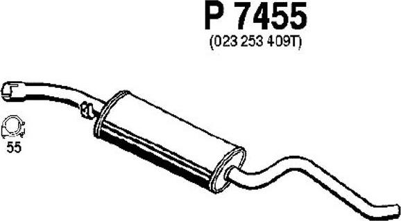 Fenno P7455 - Средний глушитель выхлопных газов avtokuzovplus.com.ua