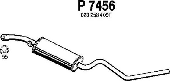 Fenno P7456 - Средний глушитель выхлопных газов autodnr.net