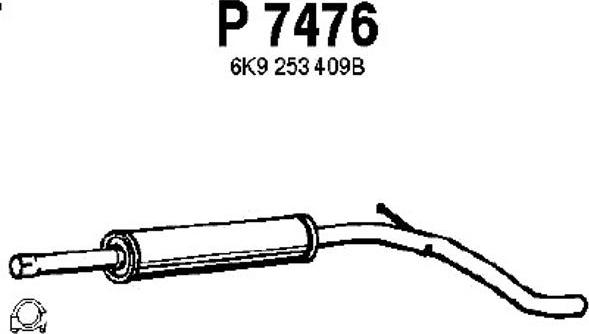 Fenno P7476 - Середній глушник вихлопних газів autocars.com.ua