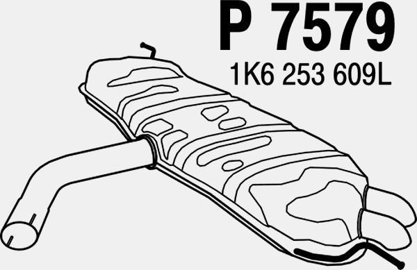 Fenno P7579 - Глушник вихлопних газів кінцевий autocars.com.ua