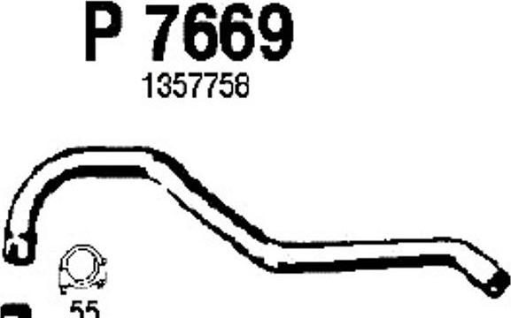 Fenno P7669 - Труба вихлопного газу autocars.com.ua