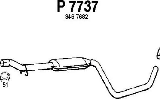 Fenno P7737 - Средний глушитель выхлопных газов avtokuzovplus.com.ua