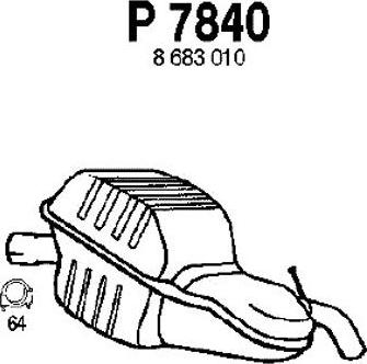 Fenno P7840 - Глушник вихлопних газів кінцевий autocars.com.ua