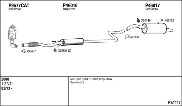 Fenno PE1117 - Система випуску ОГ autocars.com.ua