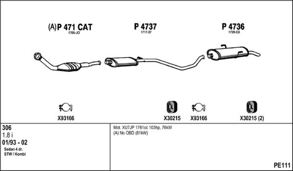 Fenno PE111 - Система випуску ОГ autocars.com.ua