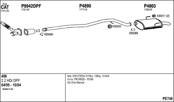 Fenno PE748 - Система выпуска ОГ avtokuzovplus.com.ua