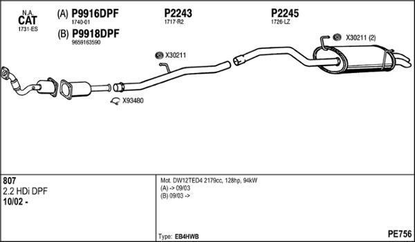 Fenno PE756 - Система випуску ОГ autocars.com.ua