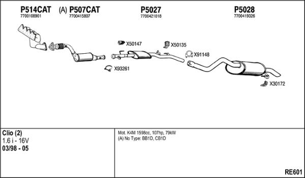 Fenno RE601 - Система випуску ОГ autocars.com.ua