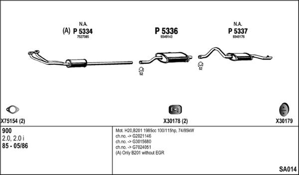 Fenno SA014 - Система випуску ОГ autocars.com.ua