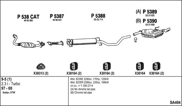 Fenno SA404 - Система випуску ОГ autocars.com.ua
