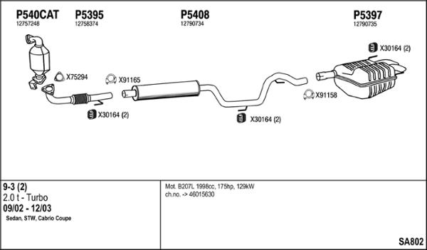 Fenno SA802 - Система випуску ОГ autocars.com.ua