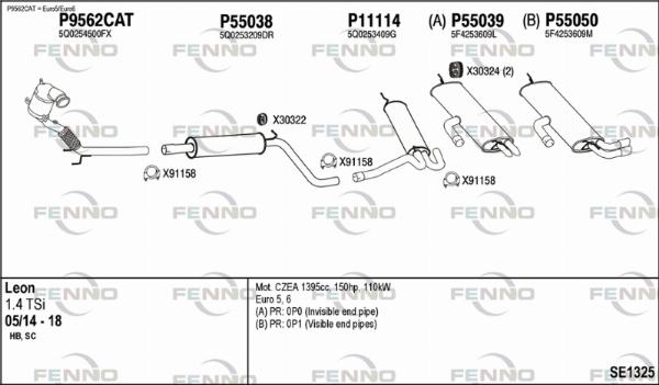 Fenno SE1325 - Система випуску ОГ autocars.com.ua