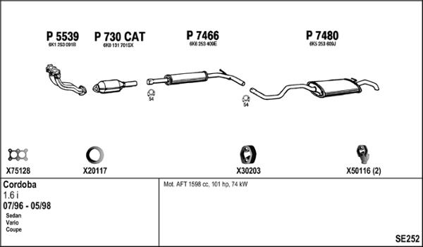 Fenno SE252 - Система випуску ОГ autocars.com.ua