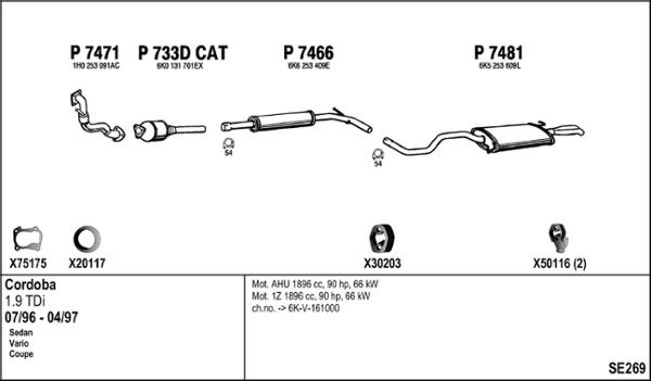 Fenno SE269 - Система випуску ОГ autocars.com.ua