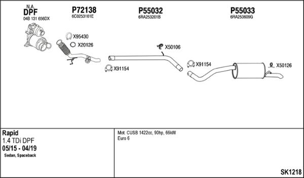 Fenno SK1218 - Система випуску ОГ autocars.com.ua