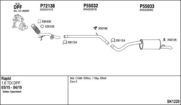 Fenno SK1220 - Система випуску ОГ autocars.com.ua