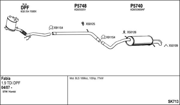 Fenno SK713 - Система выпуска ОГ avtokuzovplus.com.ua