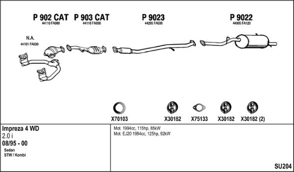 Fenno SU204 - Система випуску ОГ autocars.com.ua