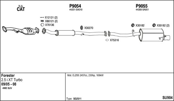 Fenno SU904 - Система випуску ОГ autocars.com.ua