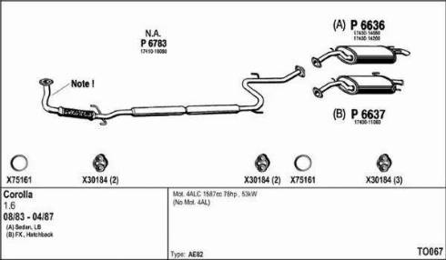 Fenno TO067 - Система випуску ОГ autocars.com.ua