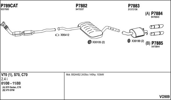 Fenno VO909 - Система випуску ОГ autocars.com.ua
