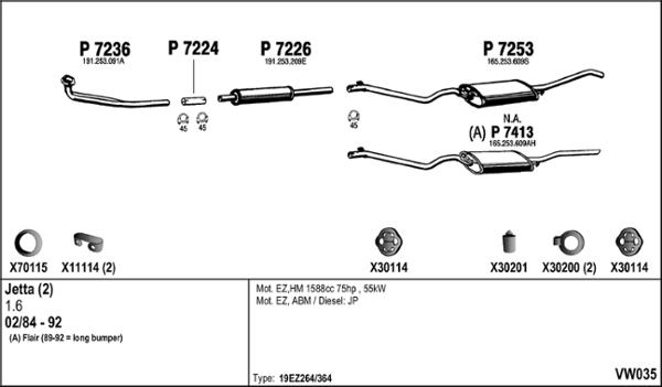 Fenno VW035 - Система випуску ОГ autocars.com.ua