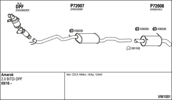 Fenno VW1001 - Система випуску ОГ autocars.com.ua