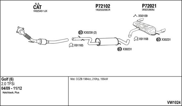 Fenno VW1024 - Система випуску ОГ autocars.com.ua