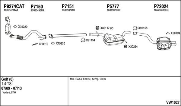 Fenno VW1027 - Система випуску ОГ autocars.com.ua