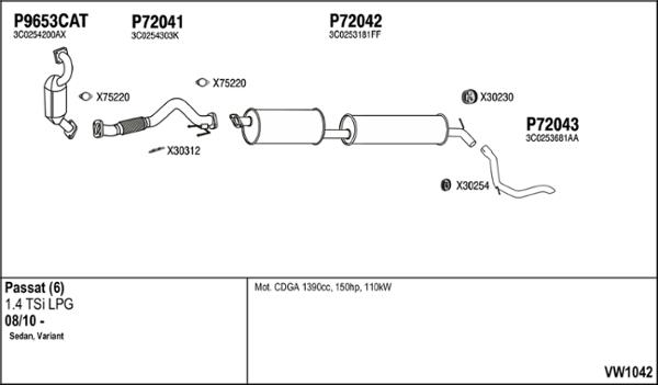 Fenno VW1042 - Система выпуска ОГ avtokuzovplus.com.ua