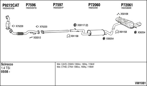 Fenno VW1061 - Система випуску ОГ autocars.com.ua