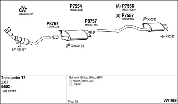 Fenno VW1089 - Система випуску ОГ autocars.com.ua