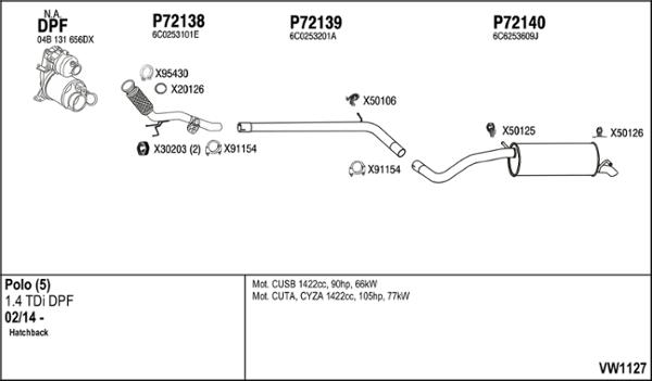 Fenno VW1127 - Система випуску ОГ autocars.com.ua