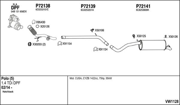 Fenno VW1128 - Система випуску ОГ autocars.com.ua