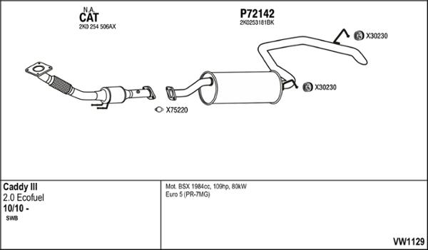 Fenno VW1129 - Система випуску ОГ autocars.com.ua
