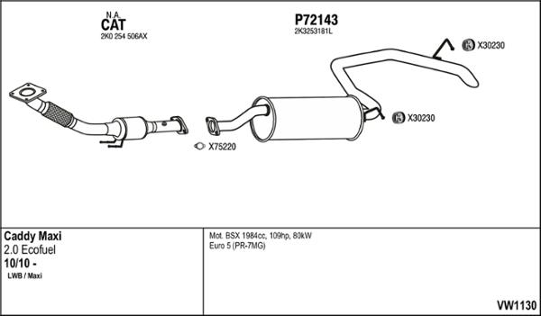 Fenno VW1130 - Система випуску ОГ autocars.com.ua