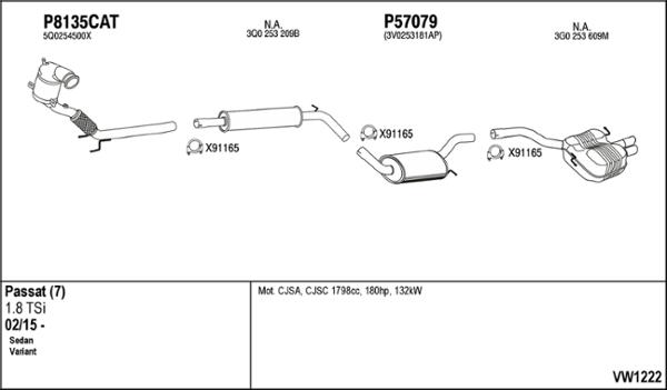 Fenno VW1222 - Система випуску ОГ autocars.com.ua