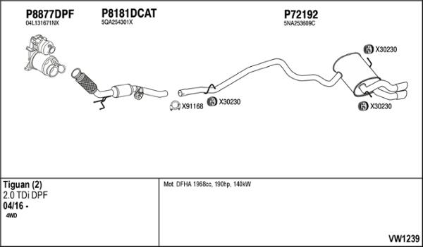Fenno VW1239 - Система випуску ОГ autocars.com.ua
