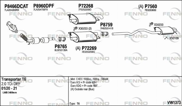 Fenno VW1373 - Система випуску ОГ autocars.com.ua