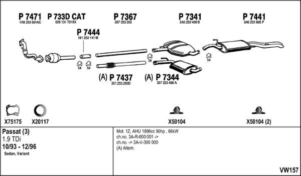 Fenno VW157 - Система випуску ОГ autocars.com.ua