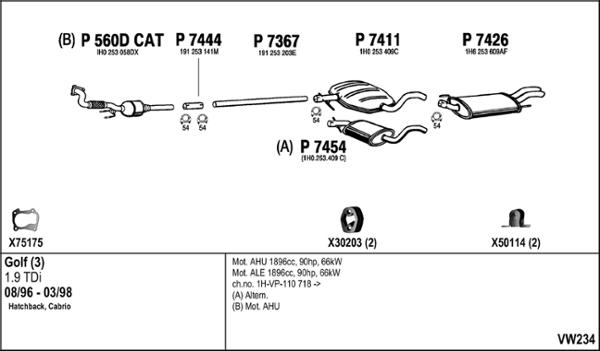 Fenno VW234 - Система випуску ОГ autocars.com.ua