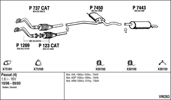 Fenno VW263 - Система випуску ОГ autocars.com.ua