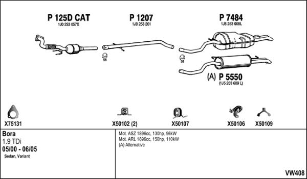 Fenno VW408 - Система випуску ОГ autocars.com.ua