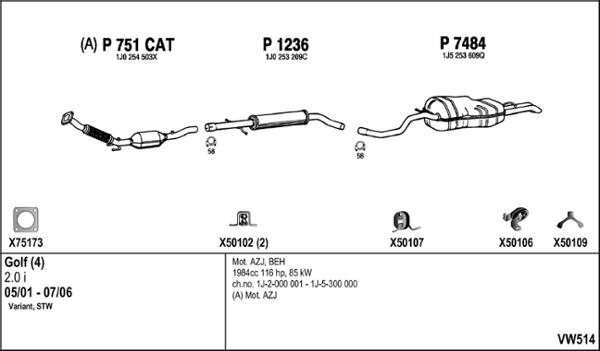 Fenno VW514 - Система випуску ОГ autocars.com.ua