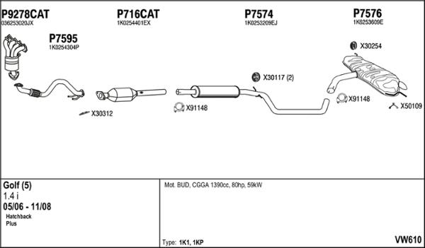 Fenno VW610 - Система випуску ОГ autocars.com.ua