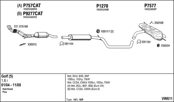Fenno VW611 - Система випуску ОГ autocars.com.ua