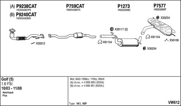 Fenno VW612 - Система випуску ОГ autocars.com.ua