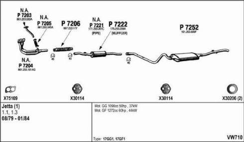 Fenno VW710 - Система випуску ОГ autocars.com.ua