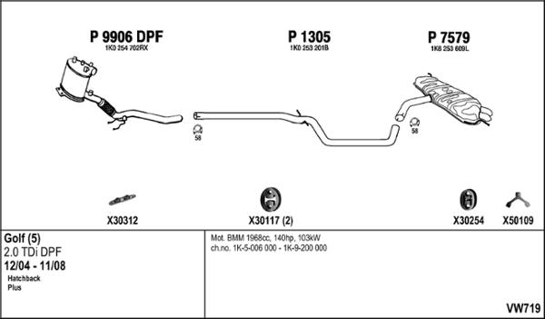 Fenno VW719 - Система випуску ОГ autocars.com.ua